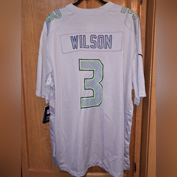 A Nike official NFL Seattle Seahawks #3 Wilson jersey in a men's size 2XL. NWT - Picture 6 of 6